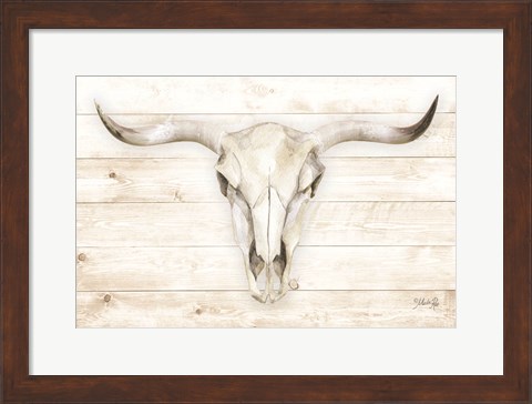 Framed Cow Skull Print