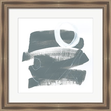 Framed Gray and White IX Print