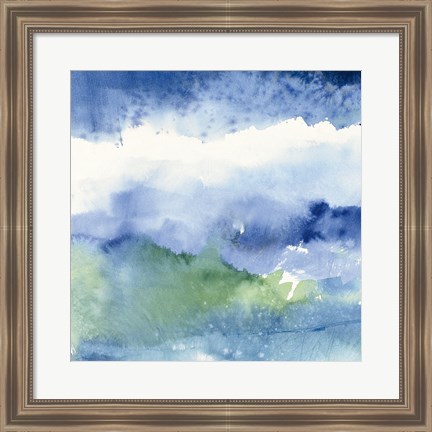 Framed Midnight at the Lake III Print