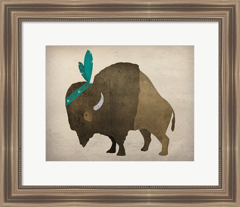 Framed Buffalo Bison III Print