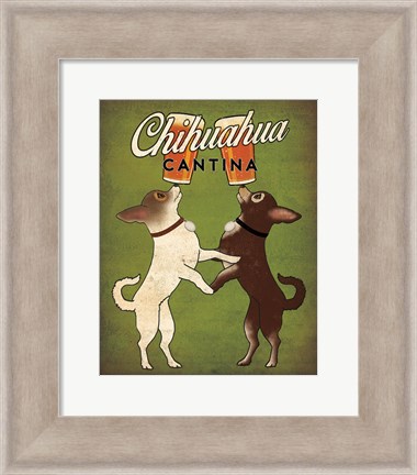 Framed Double Chihuahua v2 Print