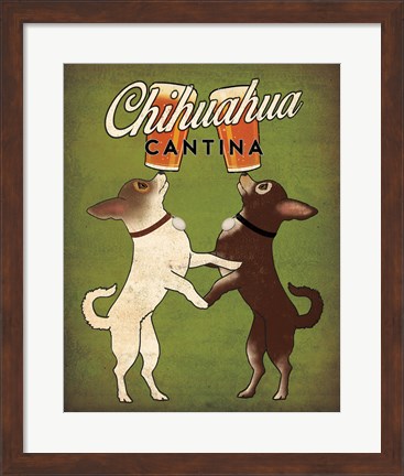 Framed Double Chihuahua v2 Print