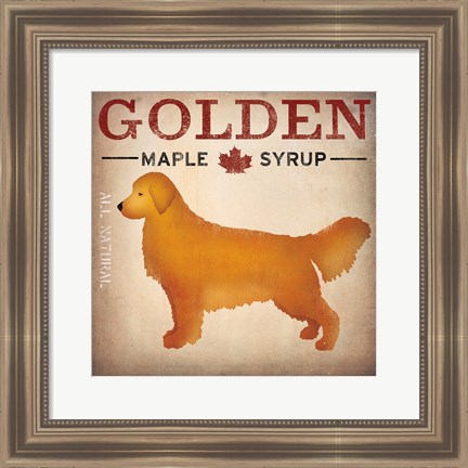 Framed Golden Dog at Show No VT Print