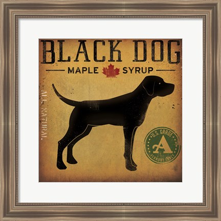 Framed Black Dog at Show No VT Print