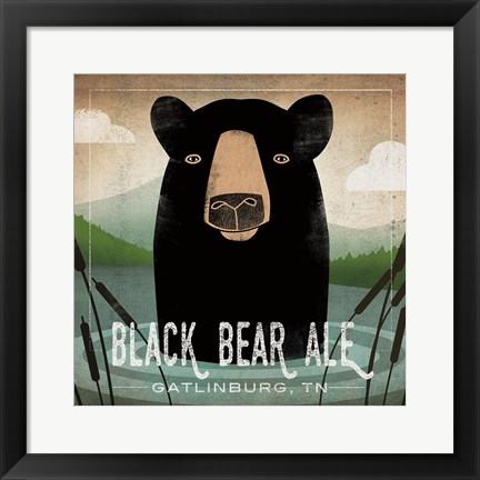 Framed Skinny Dip Black Bear Ale Print