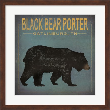 Framed Black Bear Porter Print