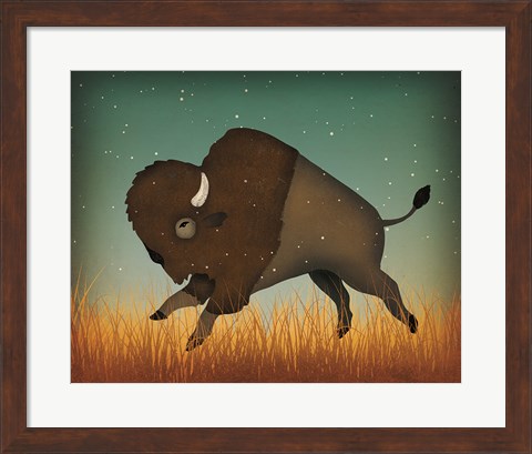 Framed Buffalo Bison II Print