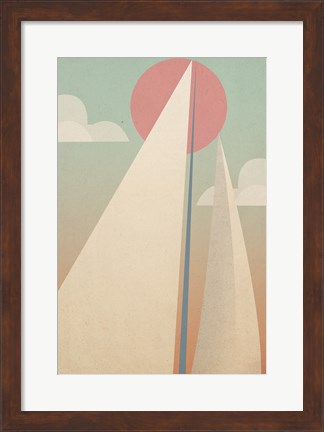 Framed Sails II Print