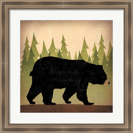 Framed Take a Hike Bear no Words Print