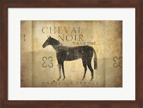 Framed Cheval Noir v4 Print