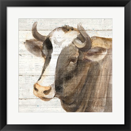 Framed Looking at You II Shiplap Print