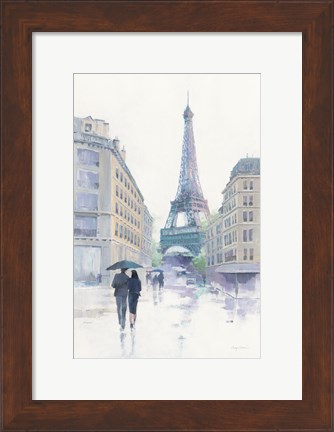 Framed Walking in the Rain Print