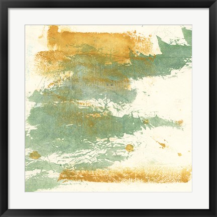 Framed Textured Gold I Print