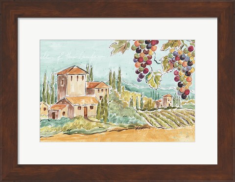 Framed Tuscan Breeze I No Poppies Print