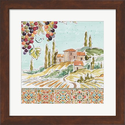 Framed Tuscan Breeze III Print