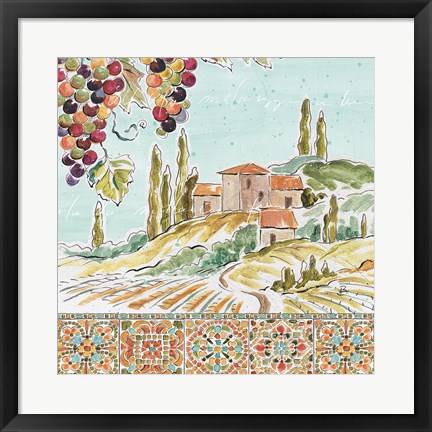 Framed Tuscan Breeze III Print