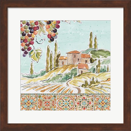 Framed Tuscan Breeze III Print