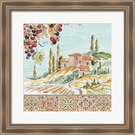 Framed Tuscan Breeze III Print