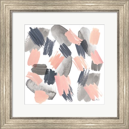 Framed Grey Pink Mist II Print