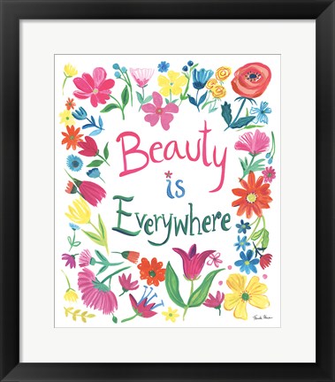 Framed Floral Quote III Print