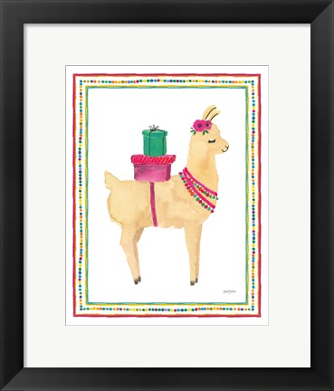 Framed La La Llama I Print