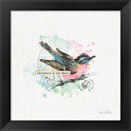 Framed Thoughtful Wings III Print