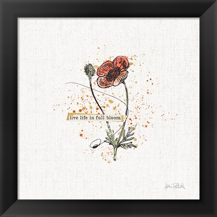 Framed Thoughtful Blooms IV Print