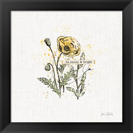 Framed Thoughtful Blooms III Print