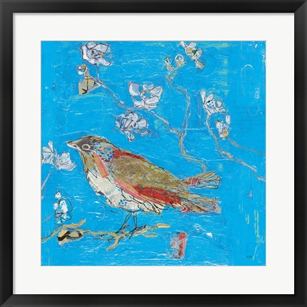 Framed Blue Bird Print