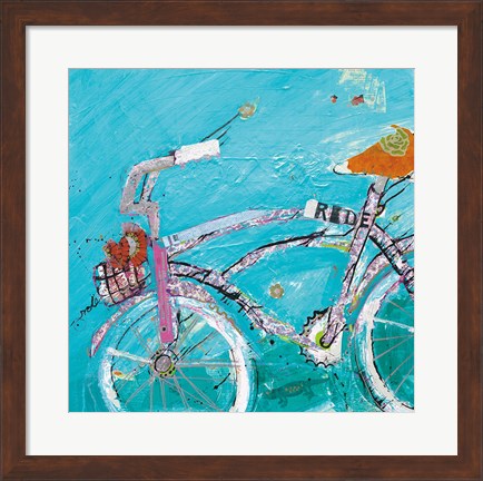 Framed Ride Blue Pink Print