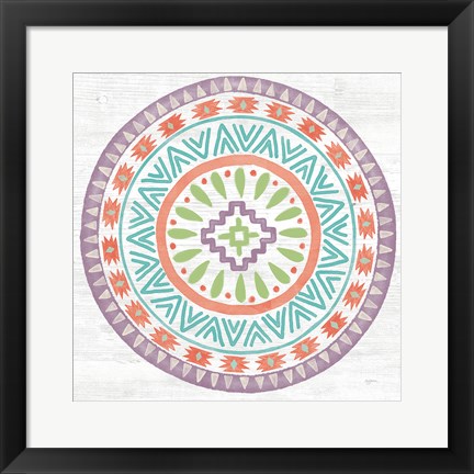 Framed Lovely Llamas Mandala II Print