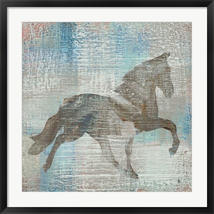 Framed Cheval II Brown Print