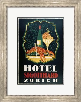 Framed Hotel Zurich Print