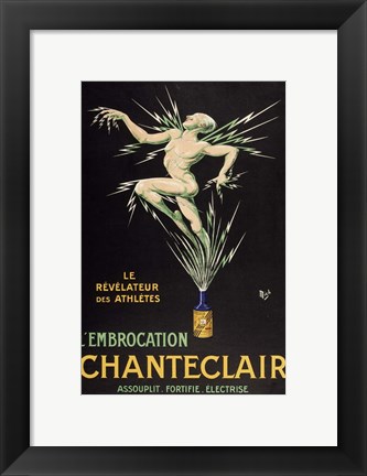 Framed L&#39; Embrocation Chanteclair Print