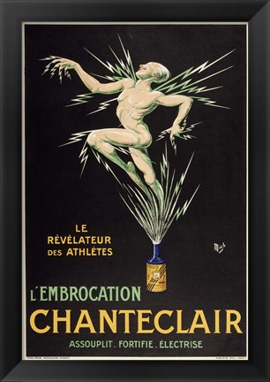 Framed L&#39; Embrocation Chanteclair Print