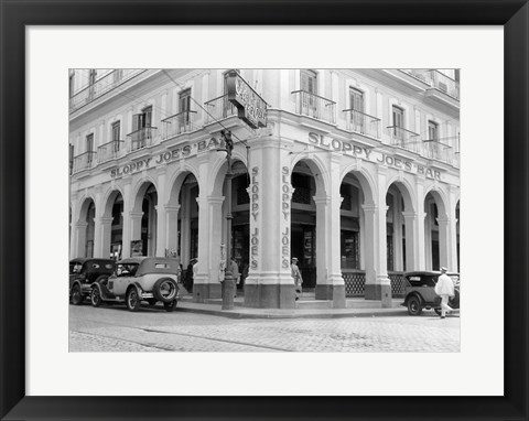 Framed 1930s Outside Facade Of Sloppy Joe&#39;S Bar Print