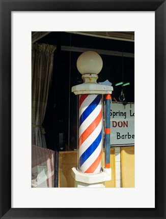 Framed Barber Pole Spring Lake New Jersey Usa Print