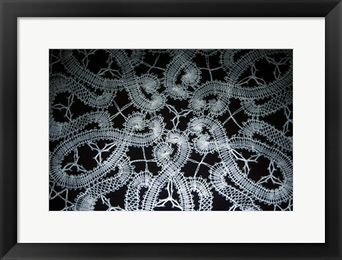 Framed Bruges Belgium Detail Of Hand Made Lace Print