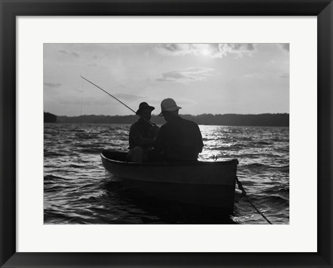 Framed 1930s Two Anonymous Men Wearing Hats Print