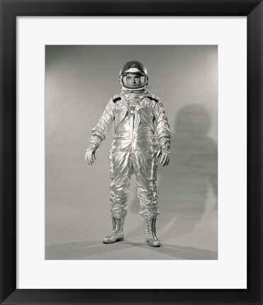 Framed 1960s Standing  Portrait Of Astronaut In Space? Print