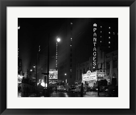 Framed 1950s 1953 Pantages Theater Academy Awards Print