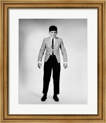 Framed 1950s 1960s Overgrown Boy Looking At Camera Print