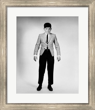 Framed 1950s 1960s Overgrown Boy Looking At Camera Print