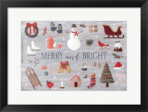 Framed Christmas Cheer III Print