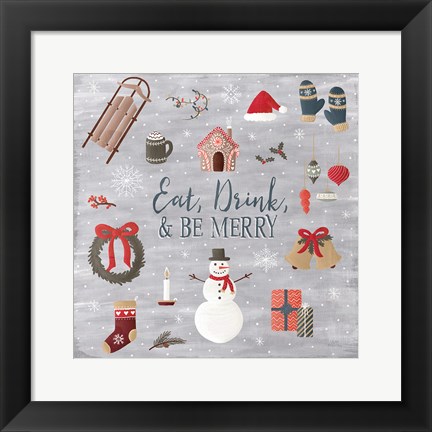 Framed Christmas Cheer II Print