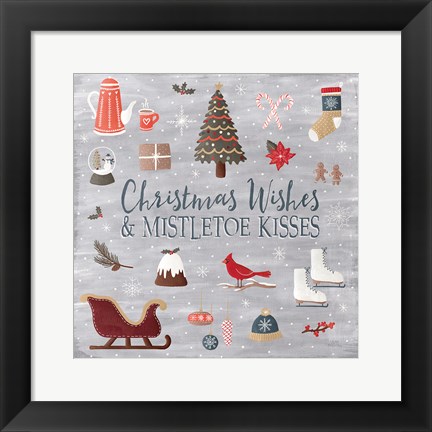 Framed Christmas Cheer I Print