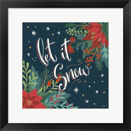 Framed Christmas Bloom V Print