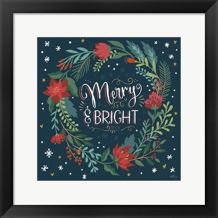 Framed Christmas Bloom III Print