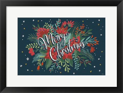 Framed Christmas Bloom I Print