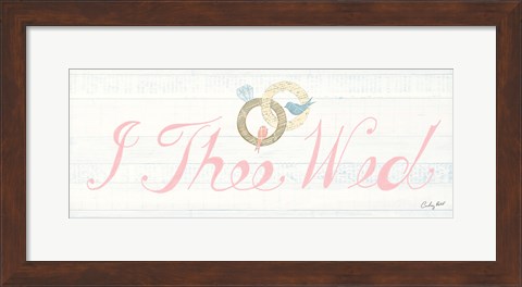 Framed Lovebirds Sign I Print